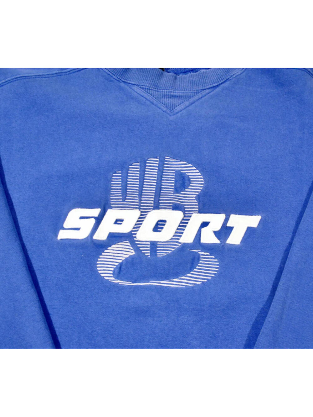 Vintage Warner Brothers WB Sport 90s Blue Crewneck Sweatshirt Size Large - Picture 2 of 5